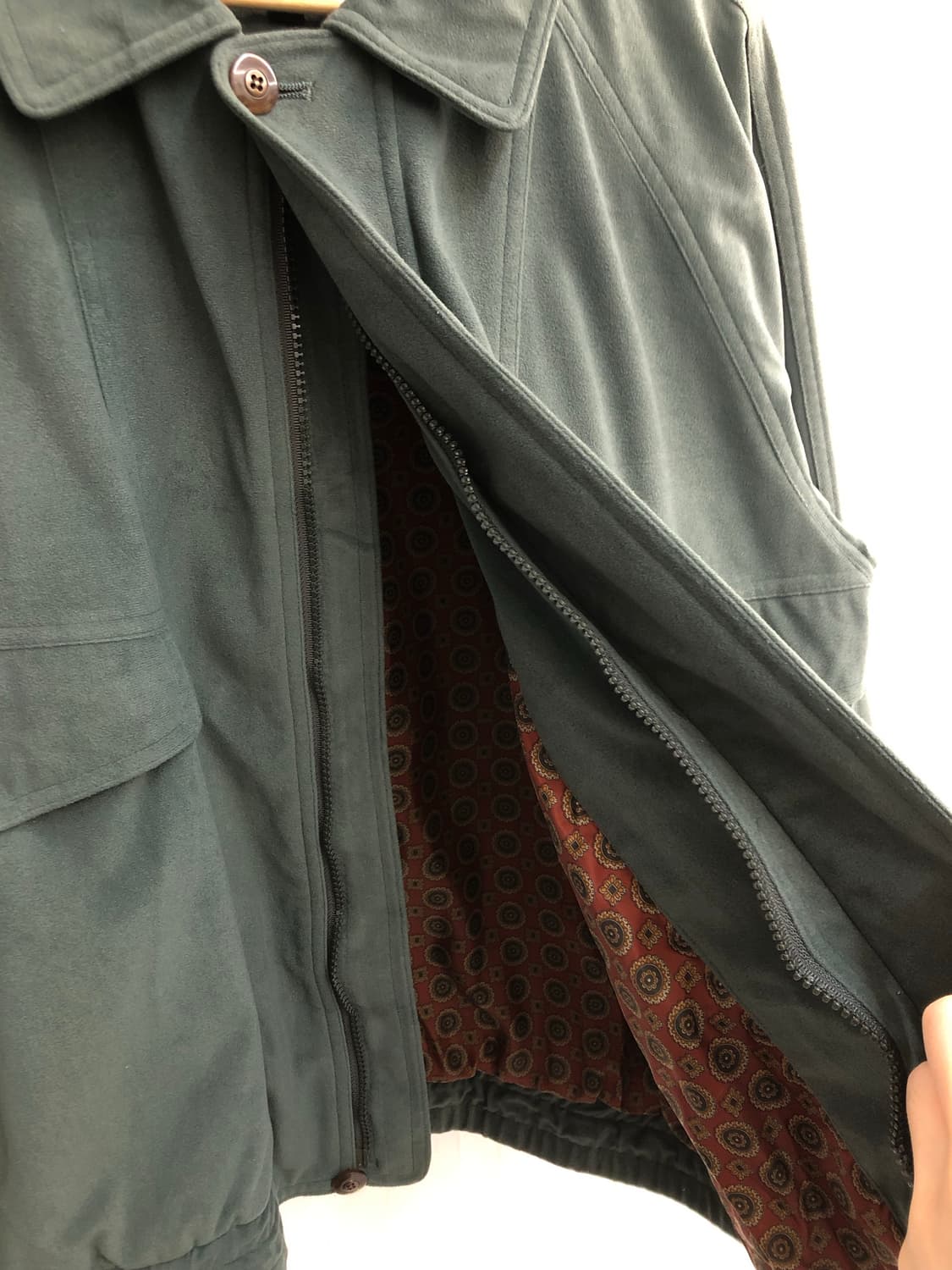 muted teal suede jacket 상품이미지6