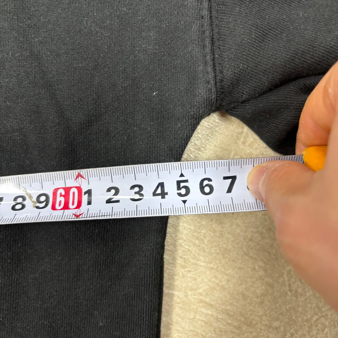 앤더슨벨 빅로고 블랙 후드티 상품이미지6
