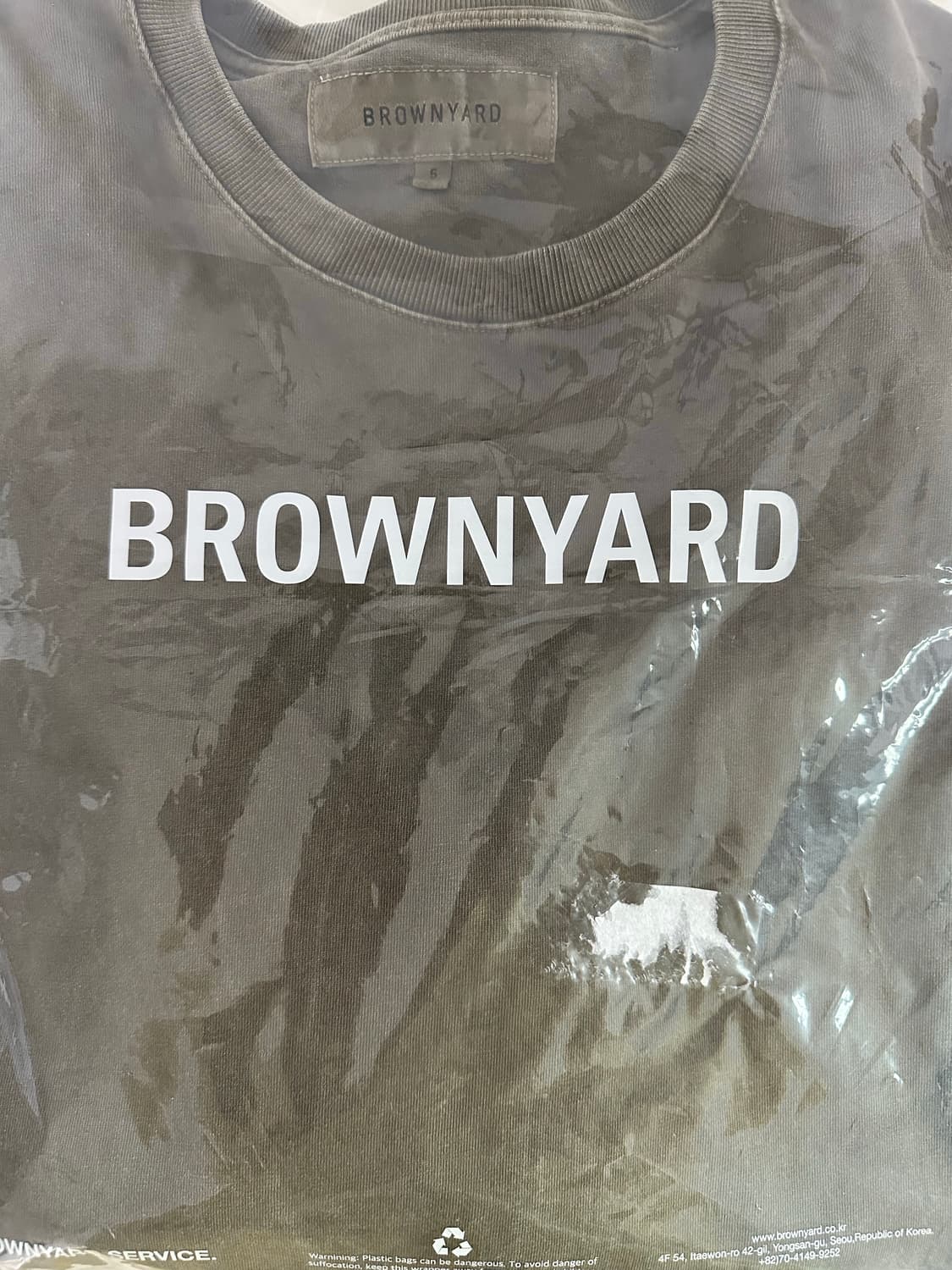 [급처] 브라운야드 워시드 롱슬리브(5사이즈,비닐채보관) 상품이미지2