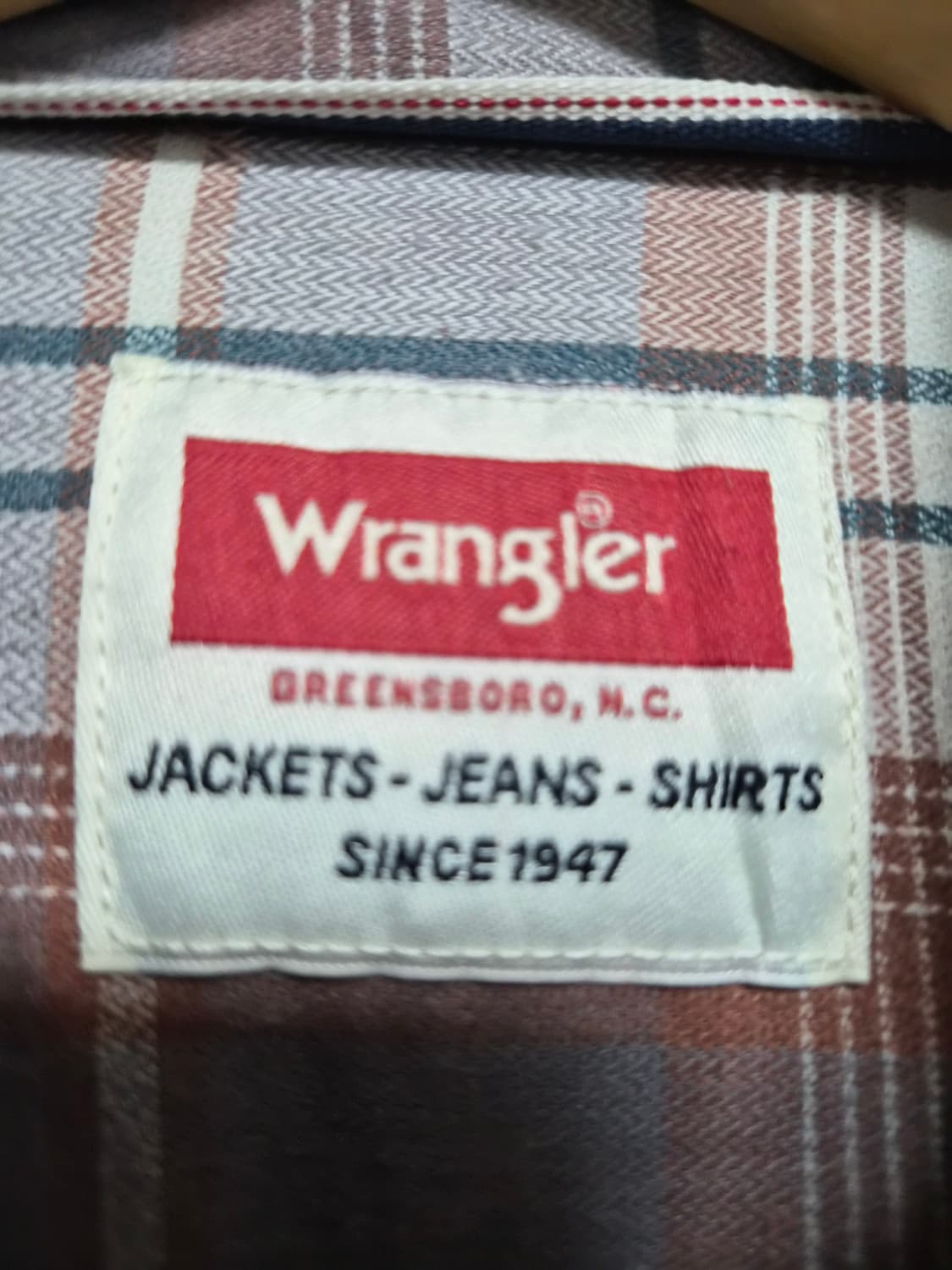 랭글러Wrangler 체크 웨스턴 셔츠 M사이즈 - S311 상품이미지4