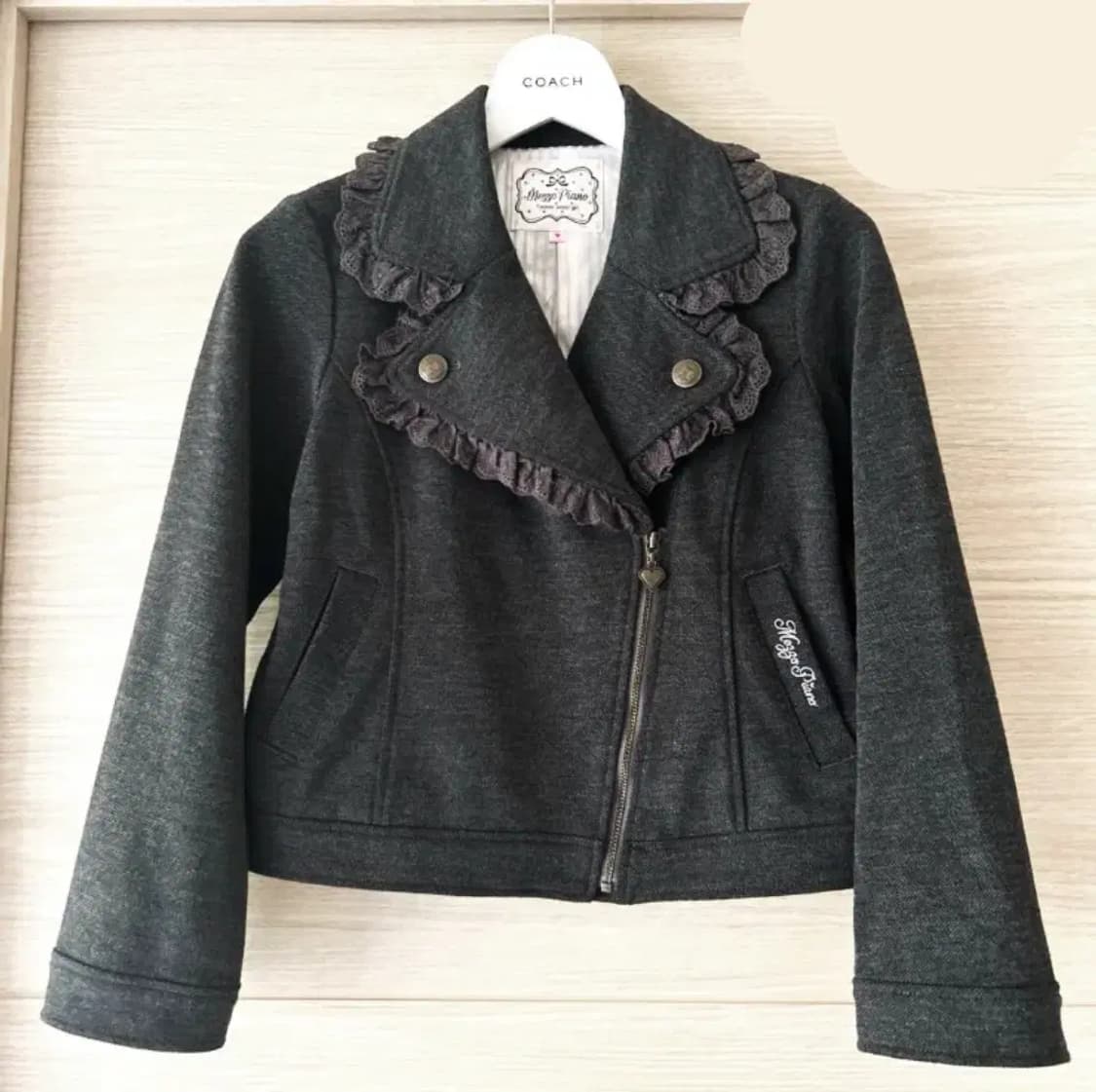 메조피아노 하트 지퍼 코트 자켓 오네갸루 로걀 갸루 라떼갸루 히메갸루 상품이미지1