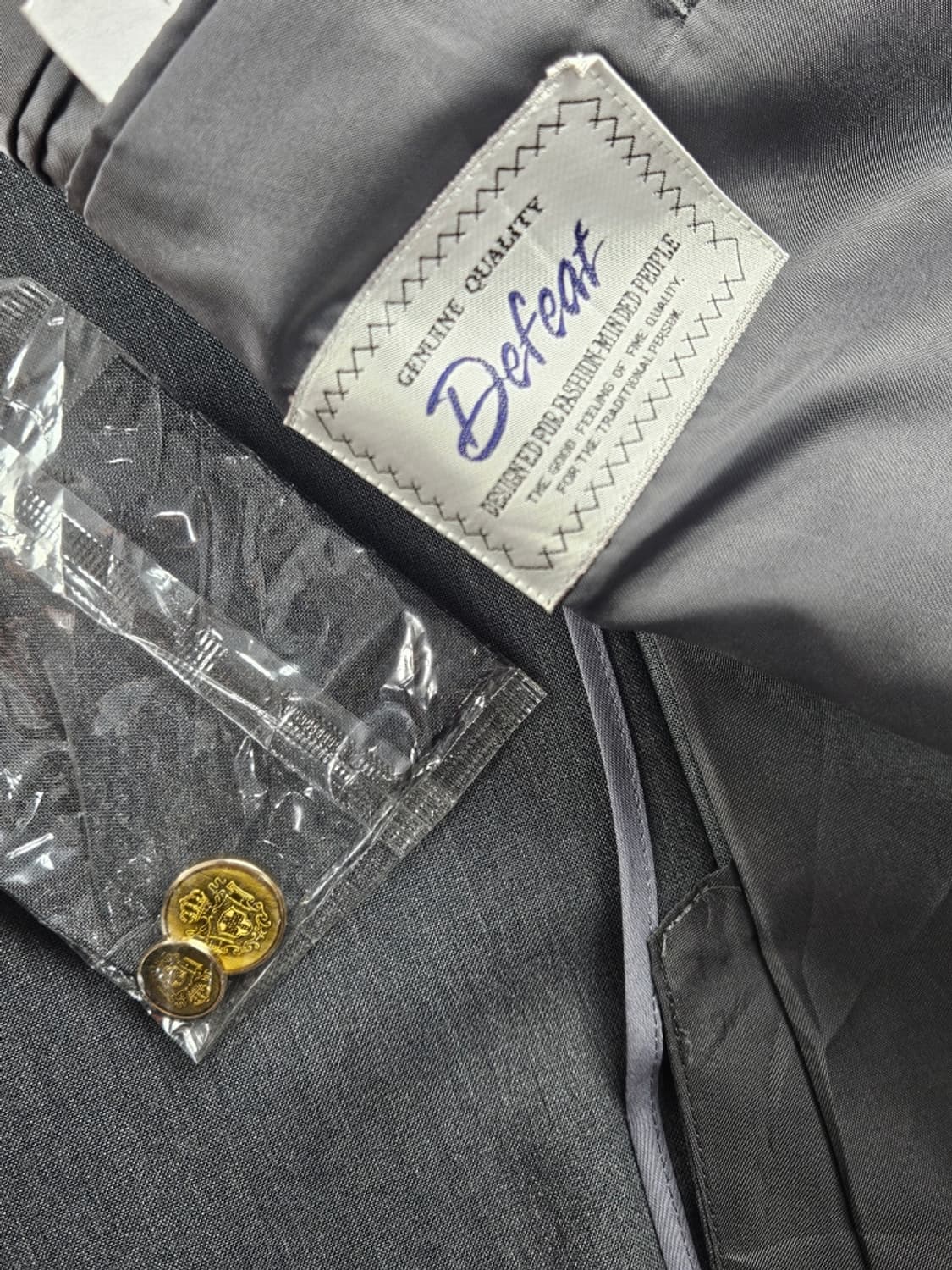 DEFEAT 더블 버튼 블레이저 자켓 ( M 추정 ) / 10966 상품이미지8
