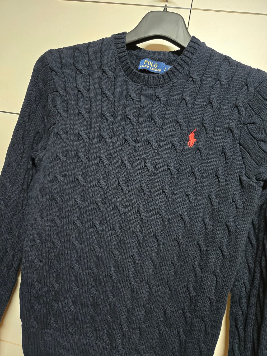 폴로 랄프로렌 여성 네이비 케이블 니트 상품이미지3