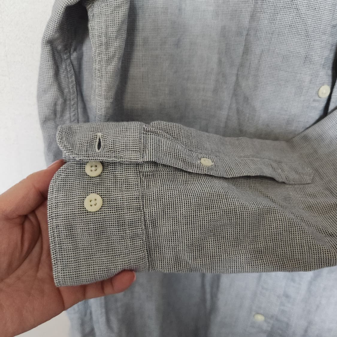 라코스테 잔체크 남방 남100 상품이미지4