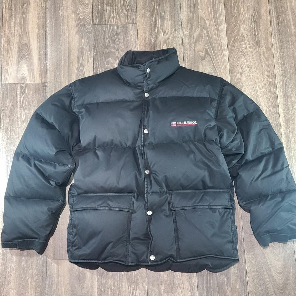 00s 폴로 진스 컴퍼니 다운 패딩 자켓 블랙 상품이미지1