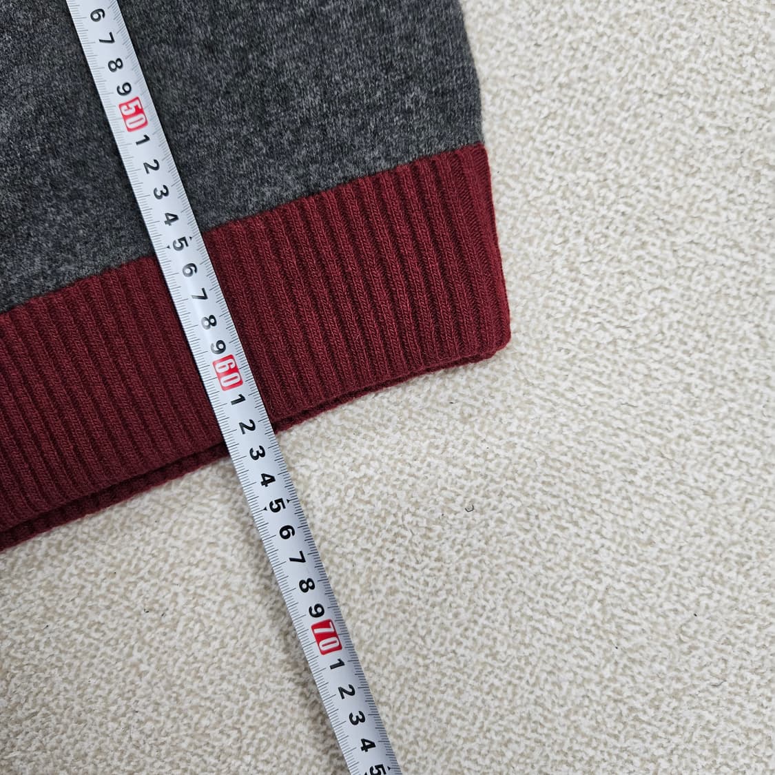 [95] 벤제프 골프 하이넥 울 배색 니트 1210J1 상품이미지6