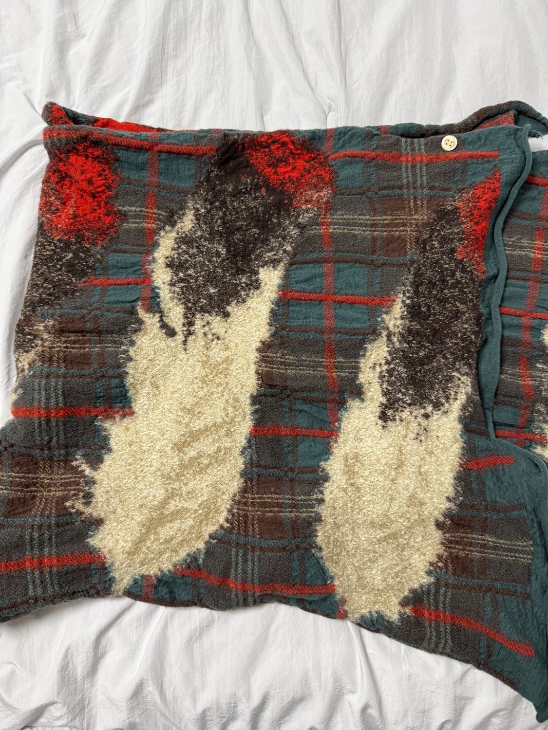 캐피탈 축융 울 머플러 페더 타탄 그린 상품이미지2