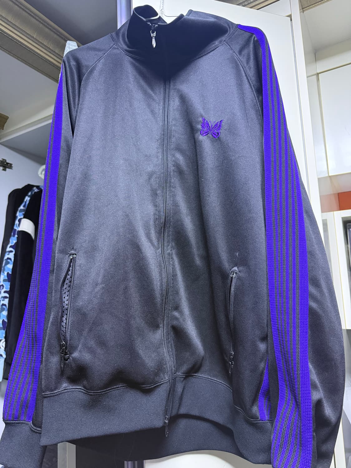 니들스 트랙자켓 블랙퍼플 XL 상품이미지1