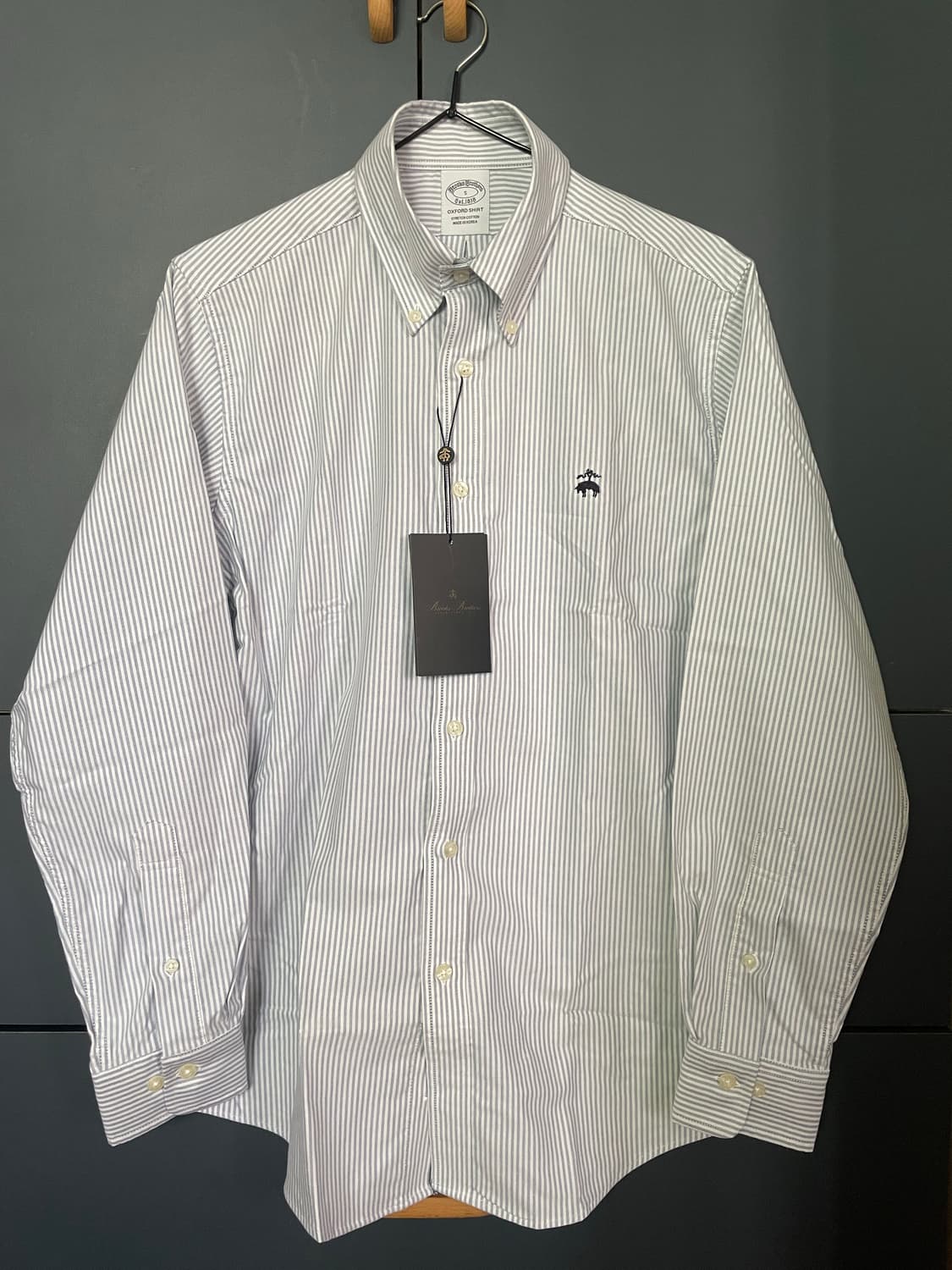 브룩스 브라더스 시그니처 로고 스트라이프 옥스퍼드 셔츠 상품이미지1