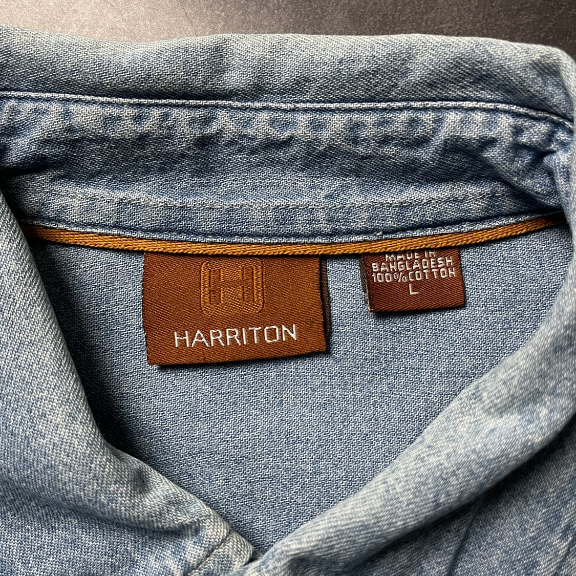 HARRITON 해리튼 빈티지 코튼 데님 셔츠 A00734 상품이미지10