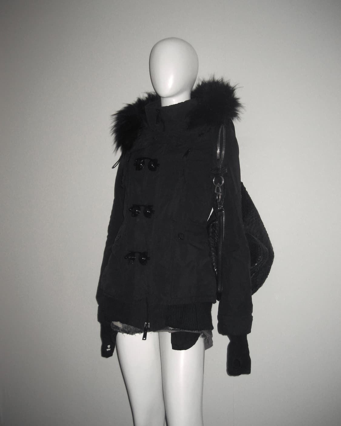 SLY 슬라이 블랙 버클 퍼 후드 자켓 아카이브 상품이미지5