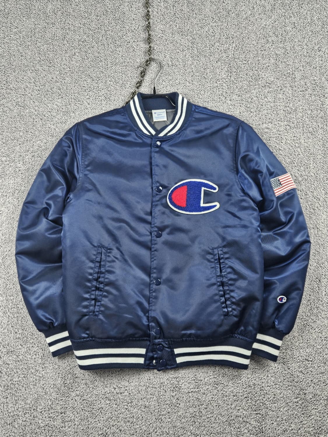 챔피온 빅로고 새틴 스타디움 바시티 자켓 ( S ) / 10546 상품이미지1