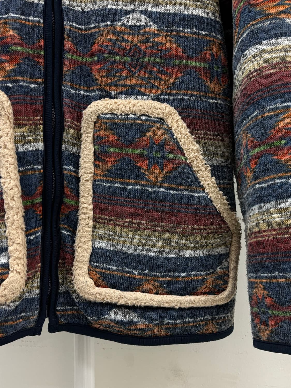 빈티지 노르딕 에스닉 후드 후리스 자켓 상품이미지8