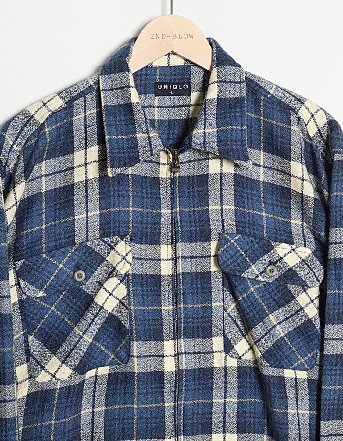 OLD UNIQLO Check Zip Shirts 상품이미지2