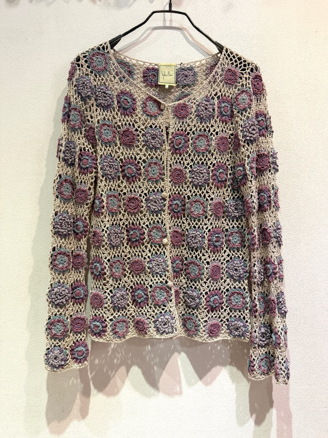 Sybilla Floral Crochet Knit Cardigan 상품이미지1