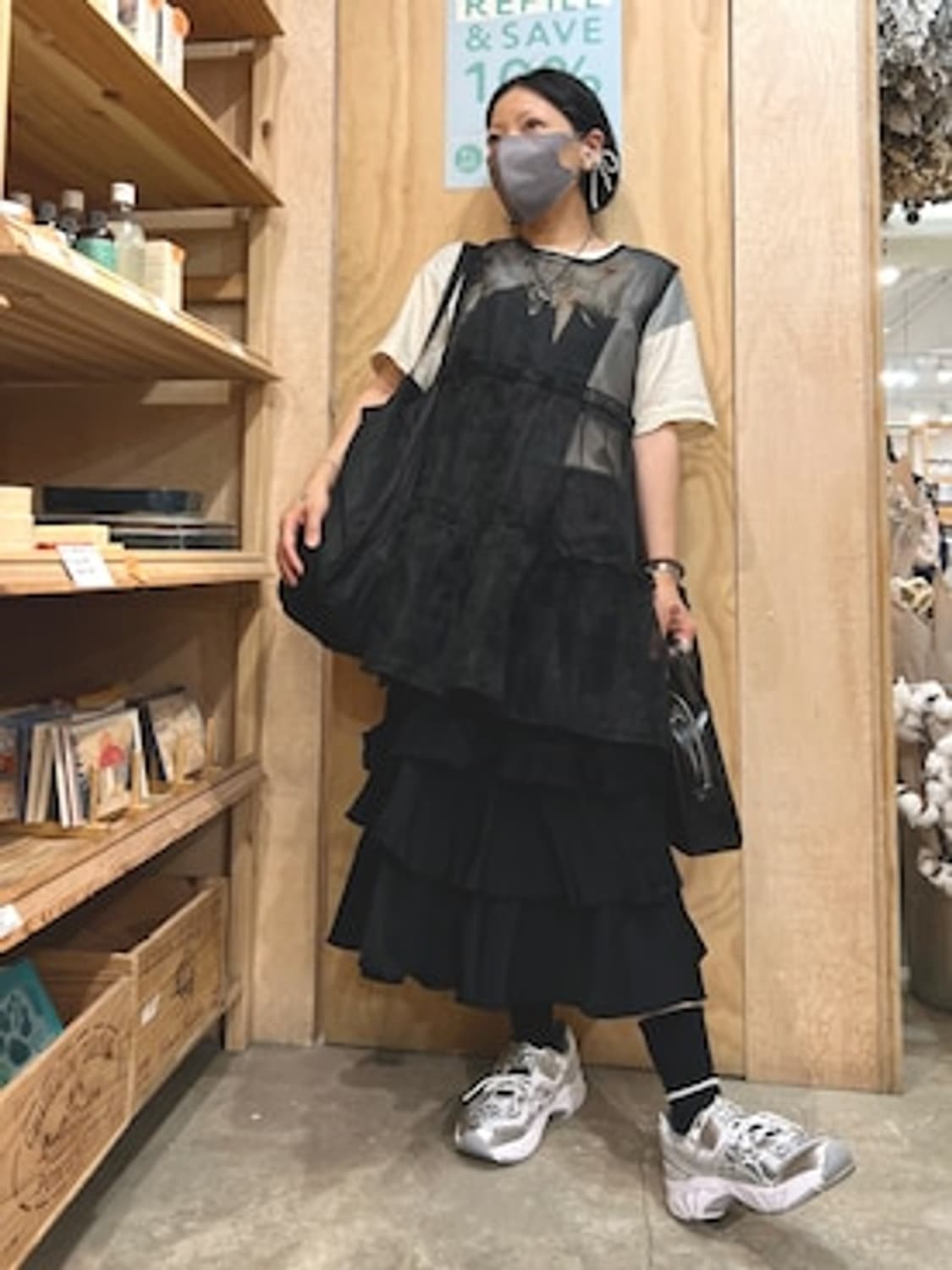 블랙 꼼데가르송 티어드 러플 스커트 2022ss  xs 상품이미지2