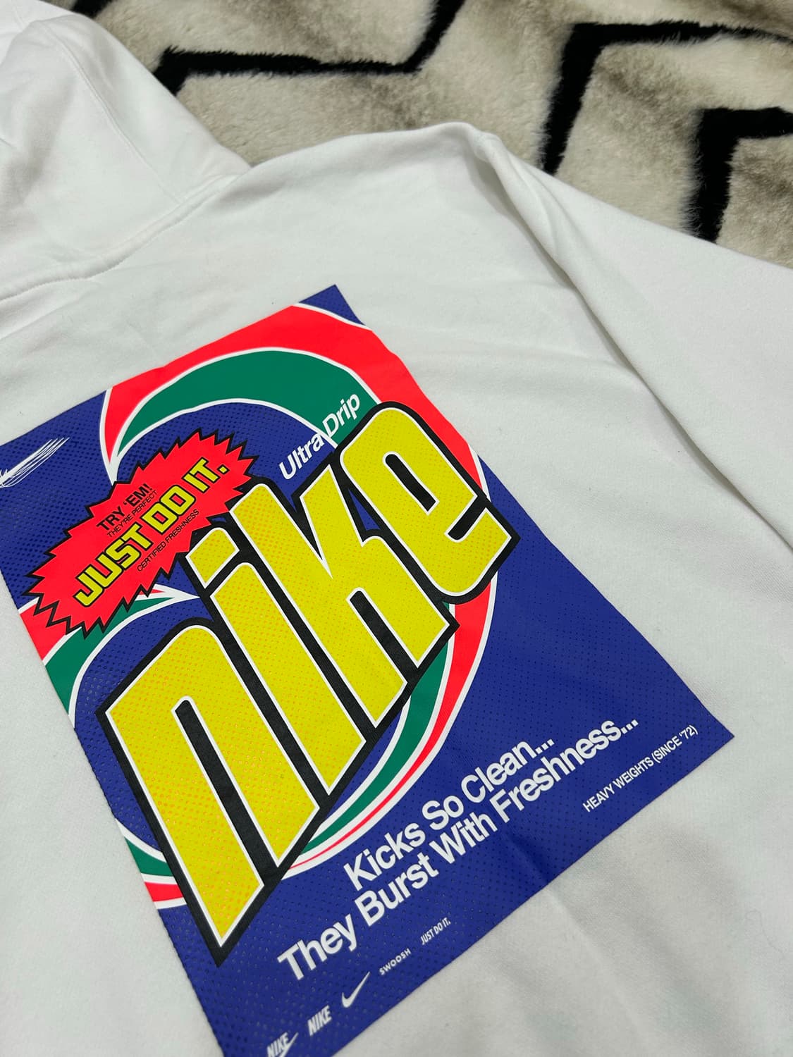 [L]나이키 스포츠 Keep it Clean 후드/화이트/기모 상품이미지1