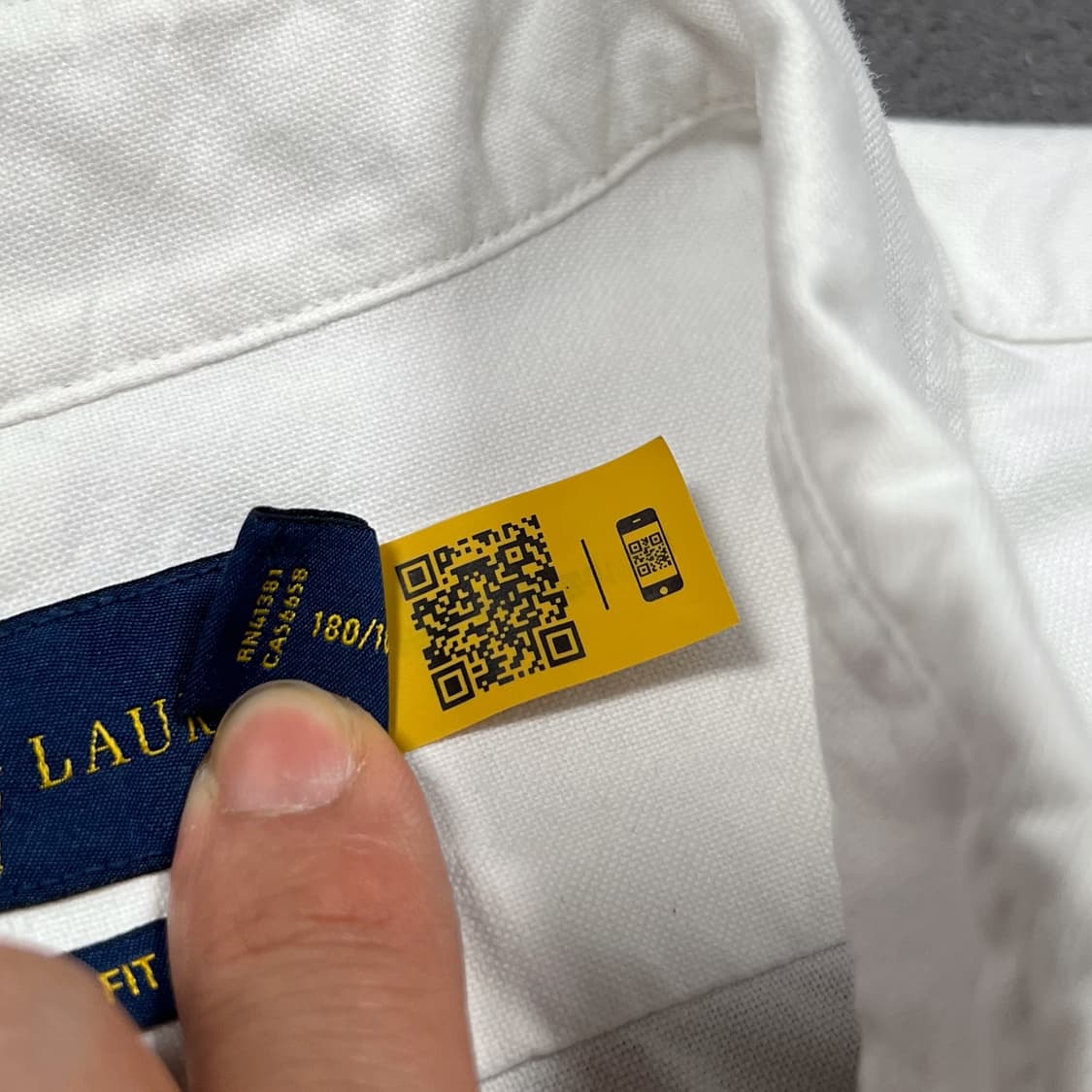 폴로 QR 옥스포드 화이트 셔츠 상품이미지5