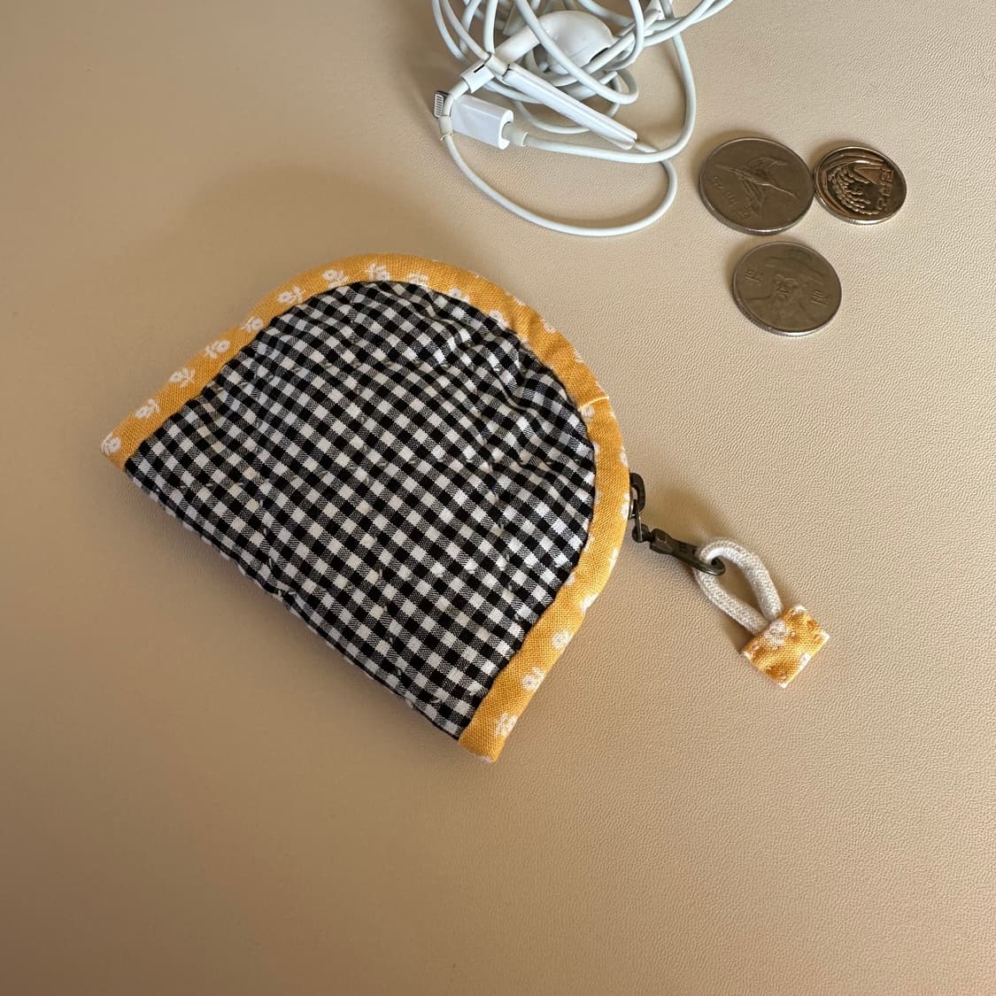 퀼트 에어팟 파우치 / 동전지갑 / 키링  상품이미지2