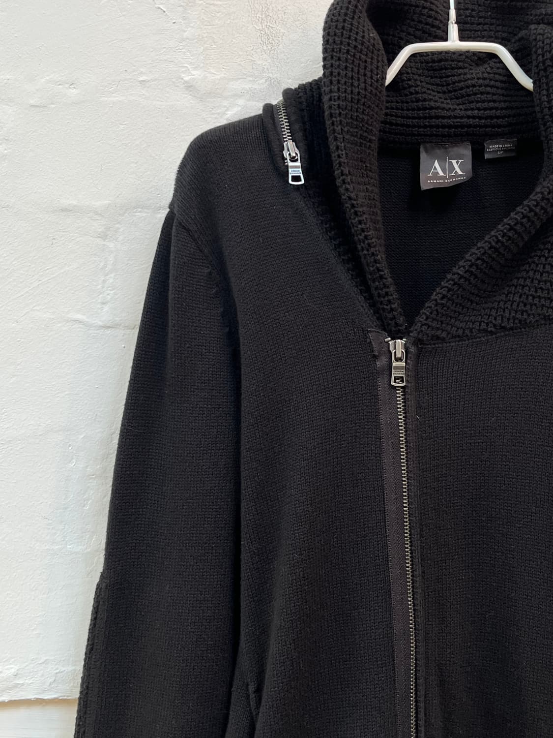 Armani Exchange 아르마니 익스체인지 블랙 니트 집업 S 상품이미지3