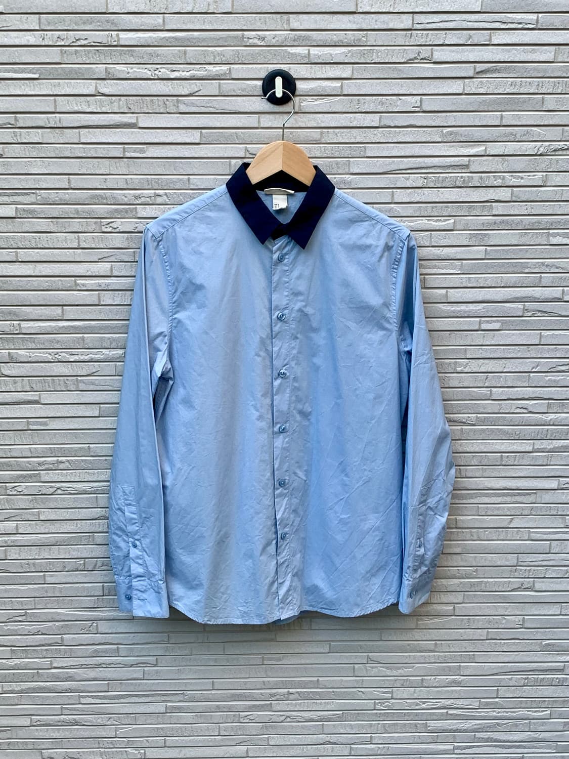 마르니 x H&M 투톤 칼라 셔츠 (blue) 상품이미지1