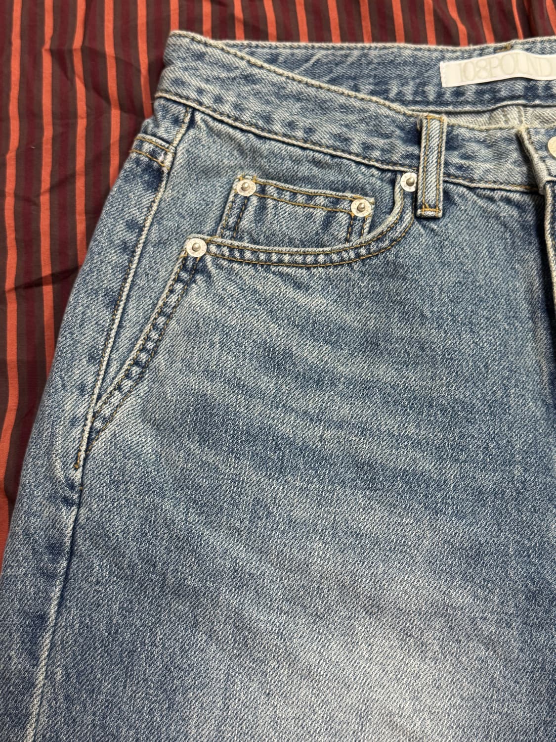 108파운드 Raw Edge Wide Jean _Blue 상품이미지6