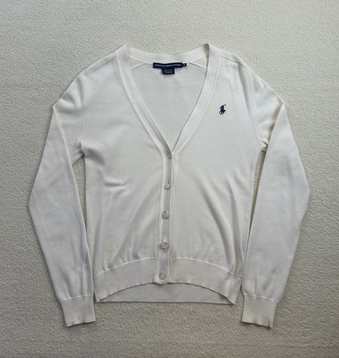 폴로 화이트 가디건 상품이미지1