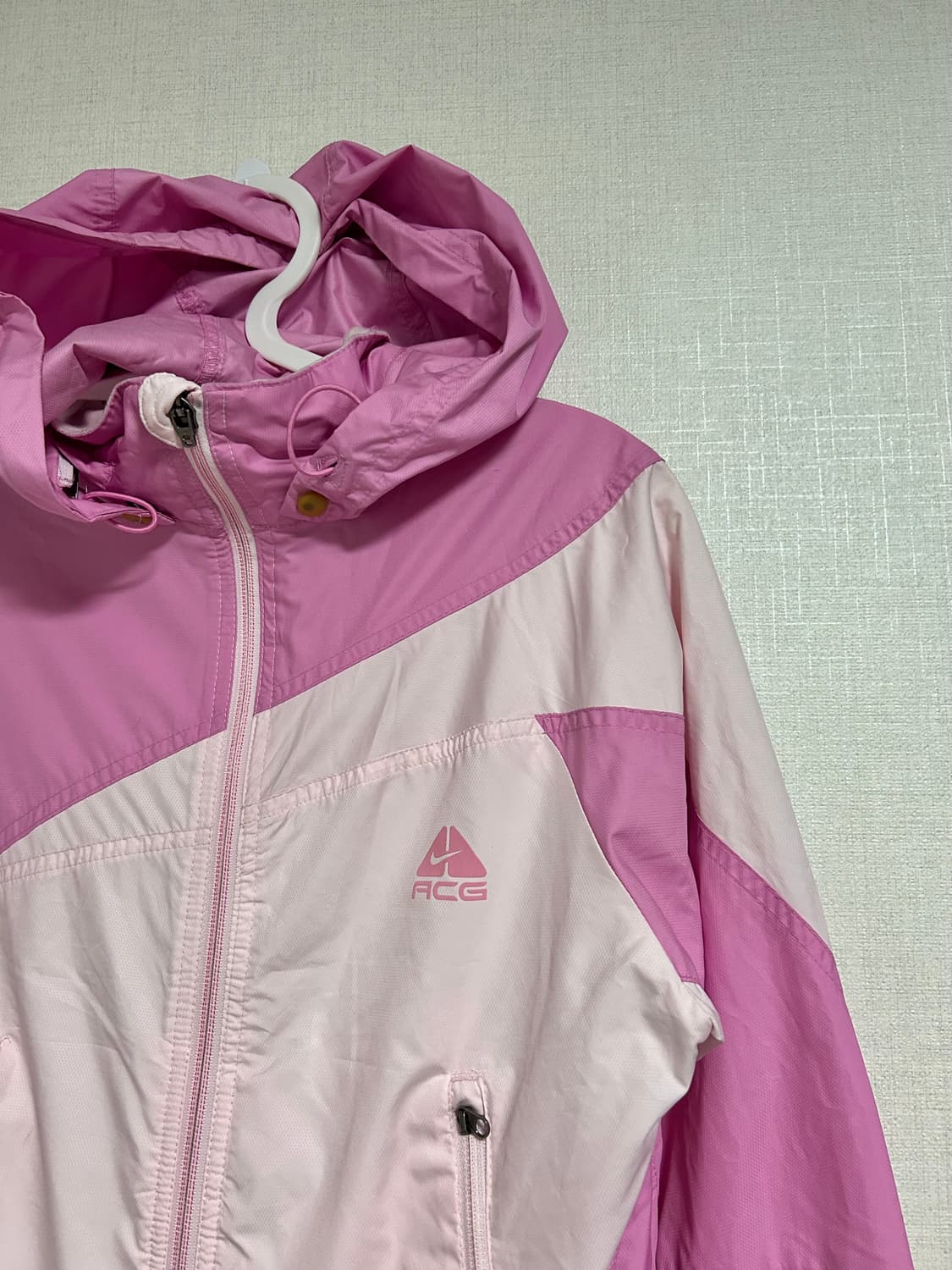 00s 나이키 ACG 후드 바람막이 자켓 윈드브레이커  핑크 M 상품이미지4