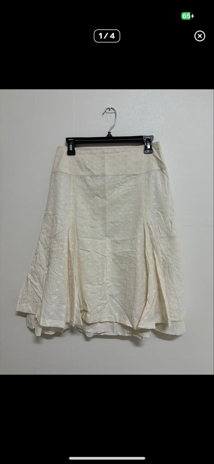 모리걸 펀칭 미디스커트 빈티지 하구미 레이스  상품이미지1