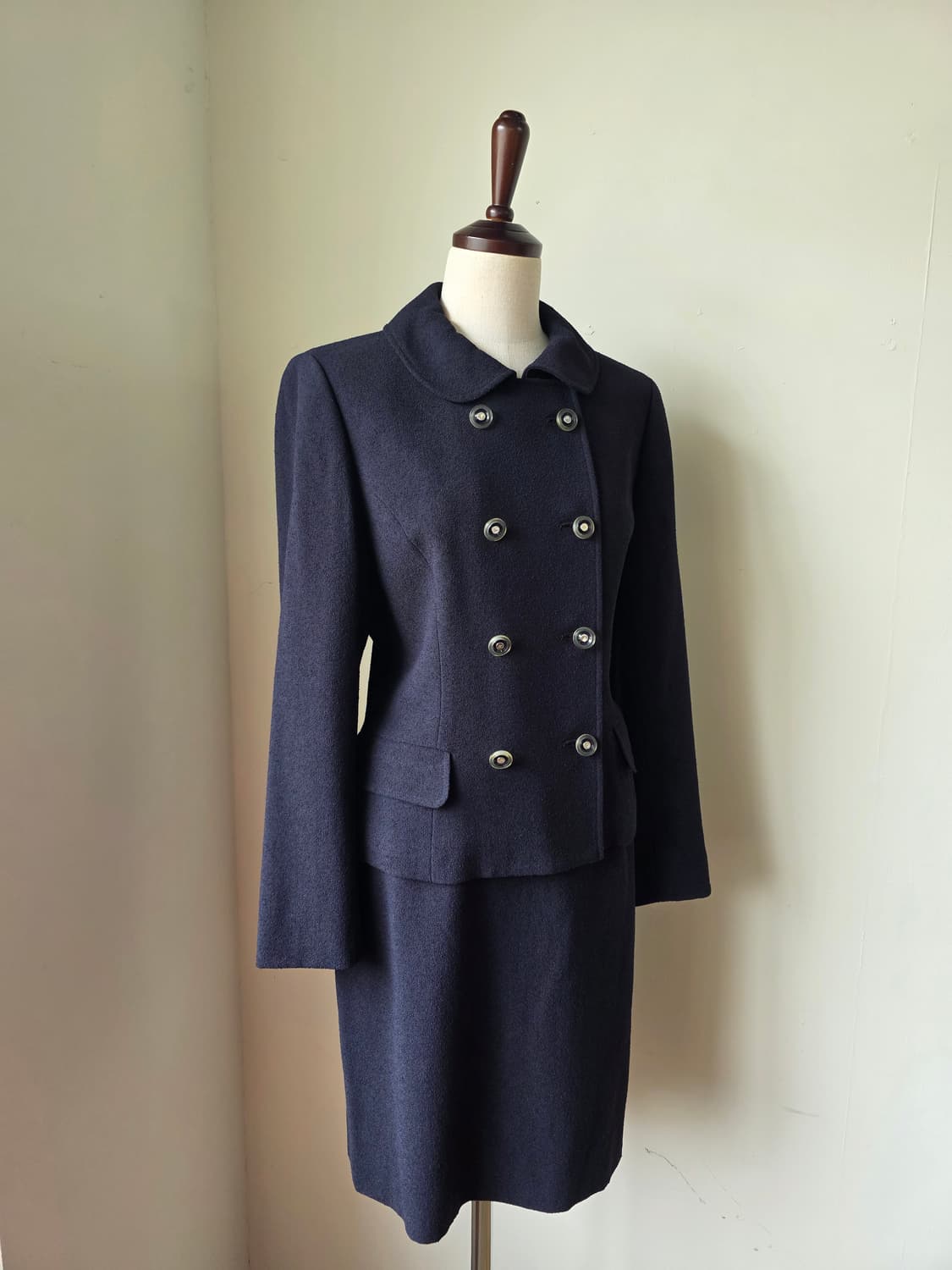 courreges 꾸레쥬 네이비 각인 더블 단추 셋업 상품이미지2