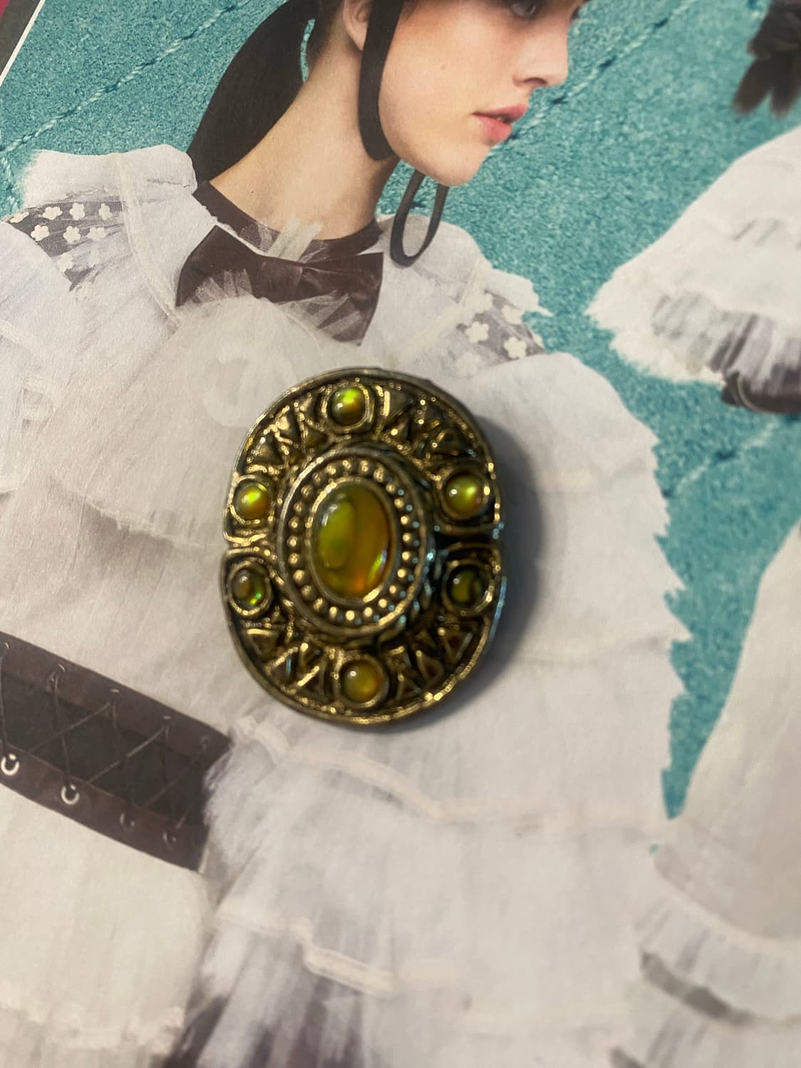 빈티지 오팔빛 앤틱 브로치 상품이미지3