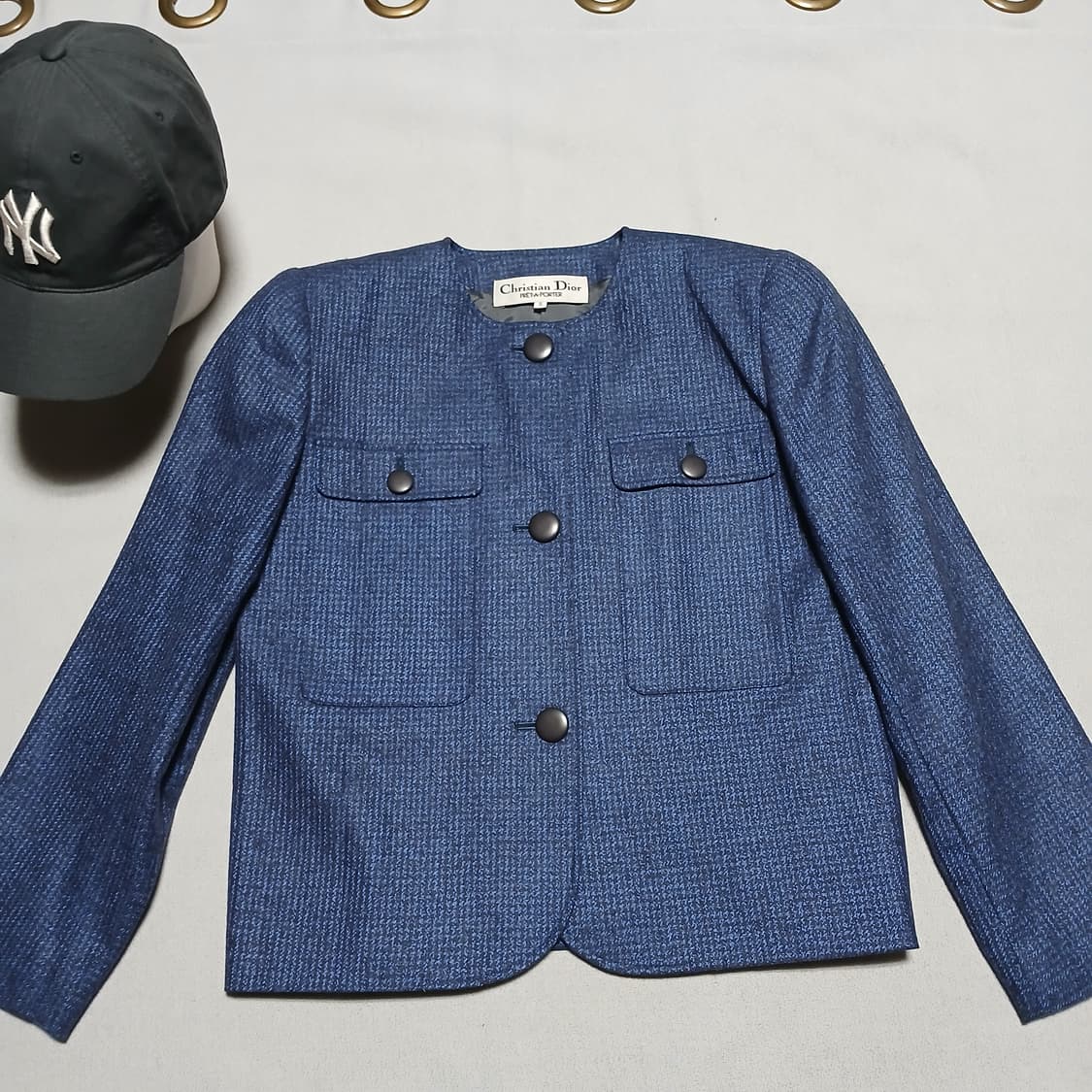 일본판 크리스찬디올 빈티지 트위드스타일 우먼 자켓 춘추 울 레이온 상품이미지1