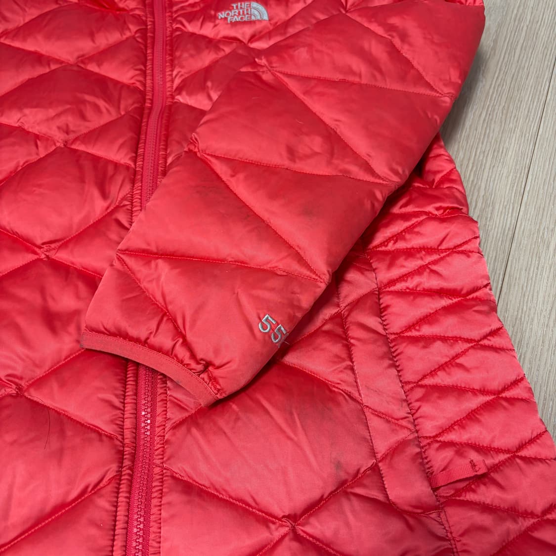 (W)노스페이스 550 다이아몬드 핑크 퀄팅 패딩 상품이미지7