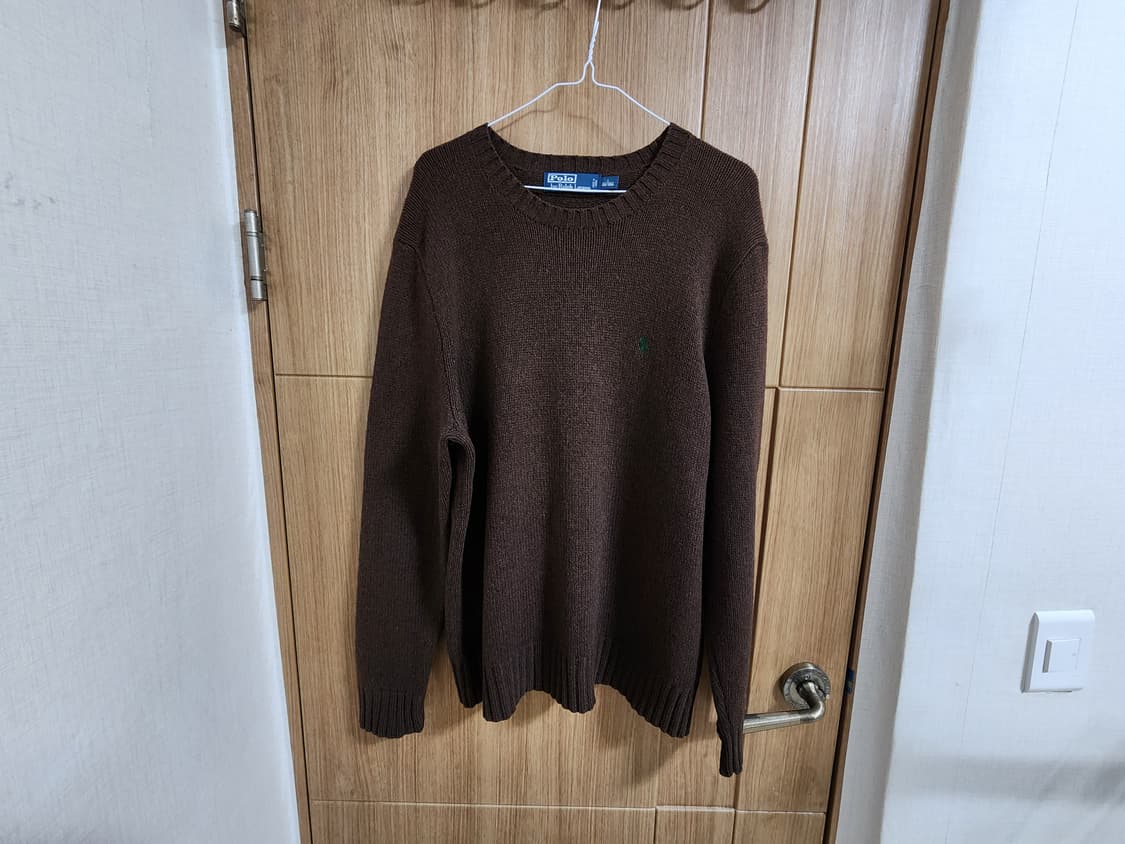 (L)폴로 니트 브라운 상품이미지1