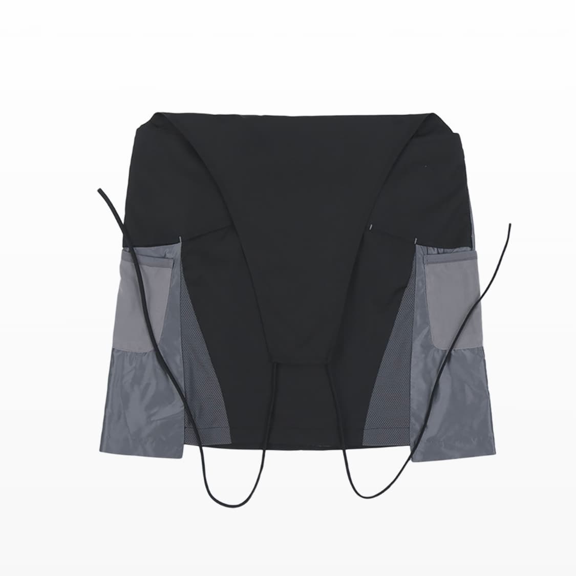 오호스 싸이 메쉬 오버롤 스커트 블랙 상품이미지1