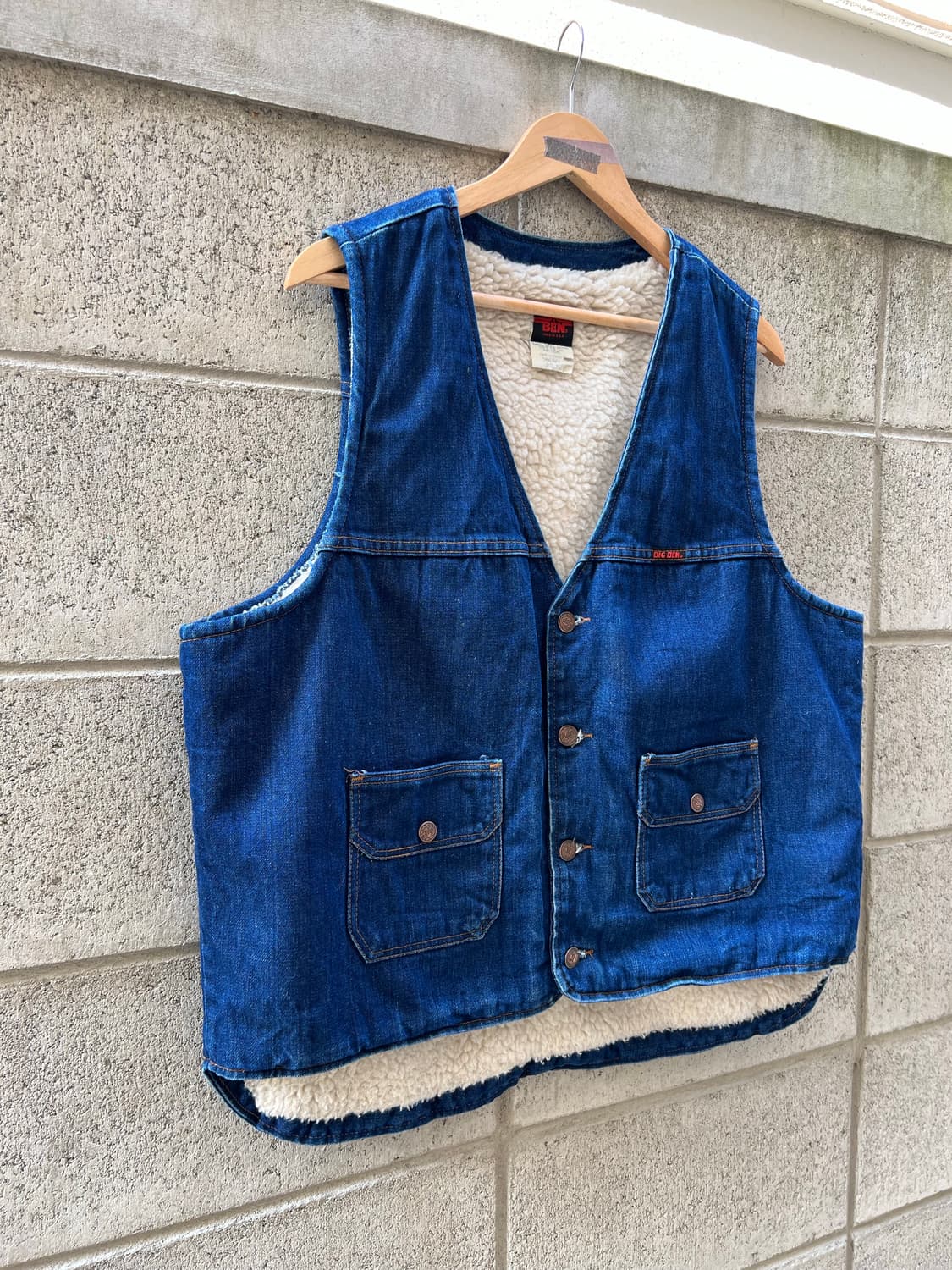1970s BIG BEN DENIM SHERPA 빈티지데님쉐르파베스트 상품이미지3