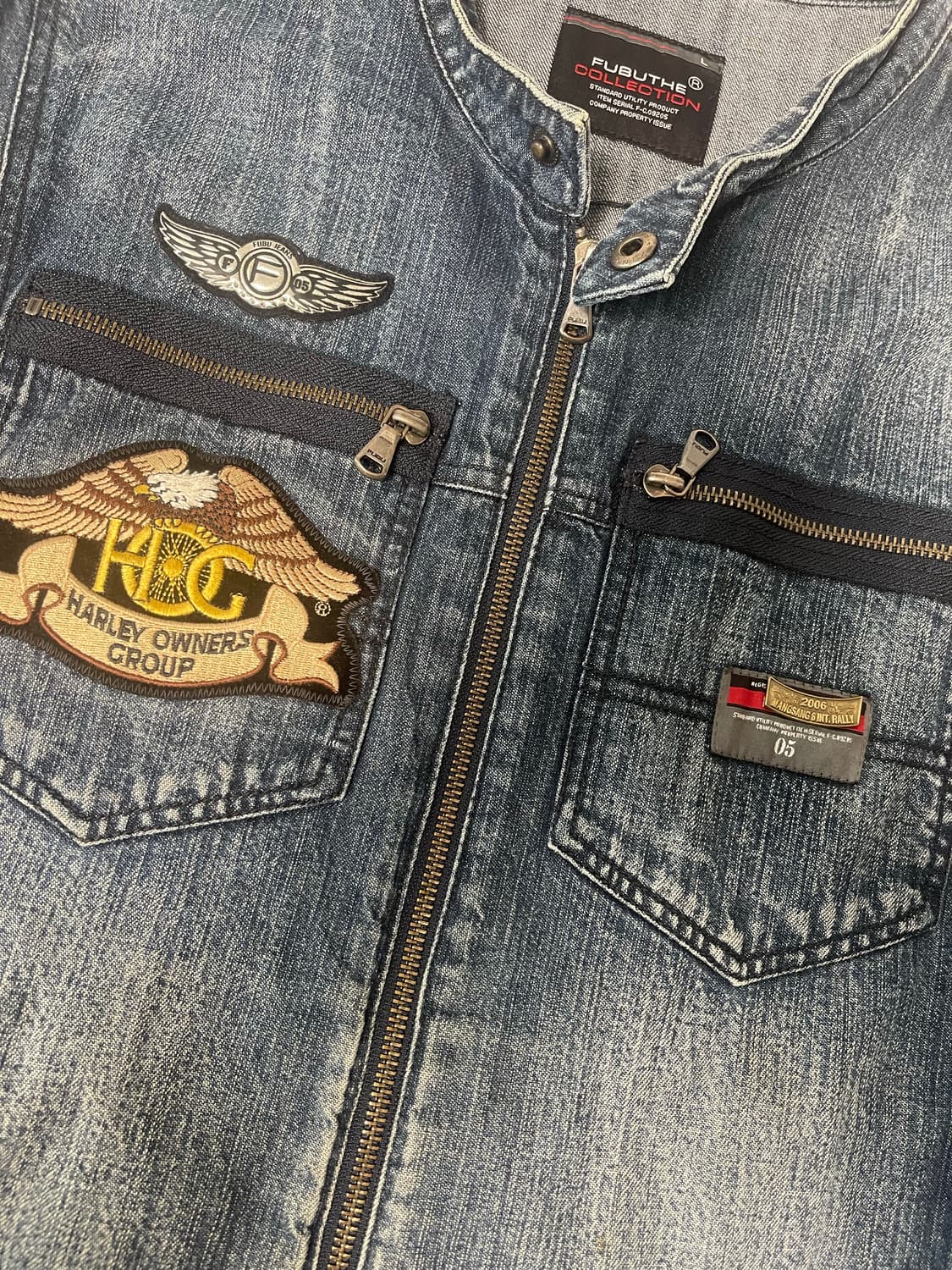 FUBU HOG(Harley Owners Group) 패치 데 님 베스트 상품이미지1