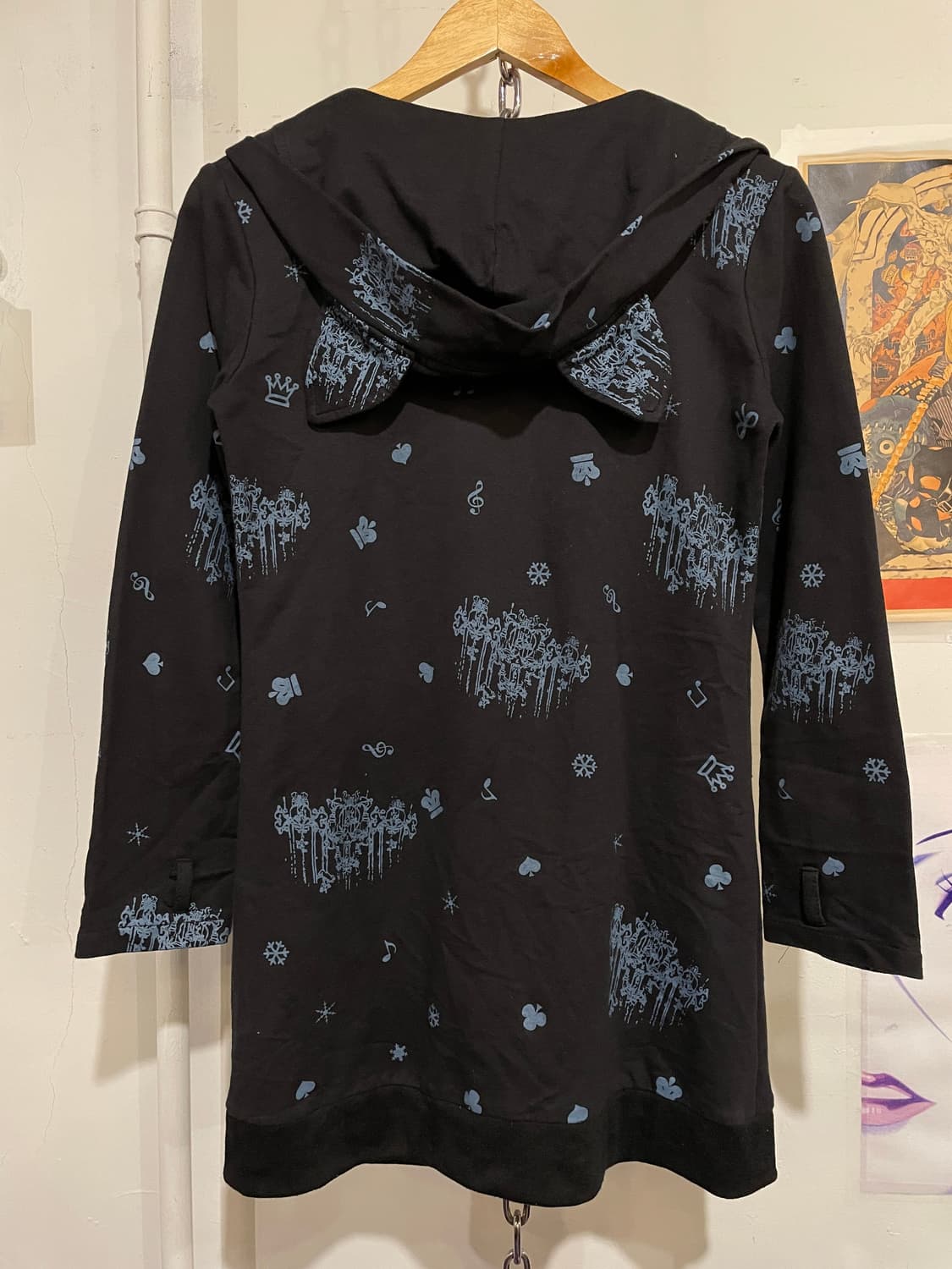 acdc rag 네코미미 스터드 블랙 앤 블루 후드자켓 펑크 상품이미지5