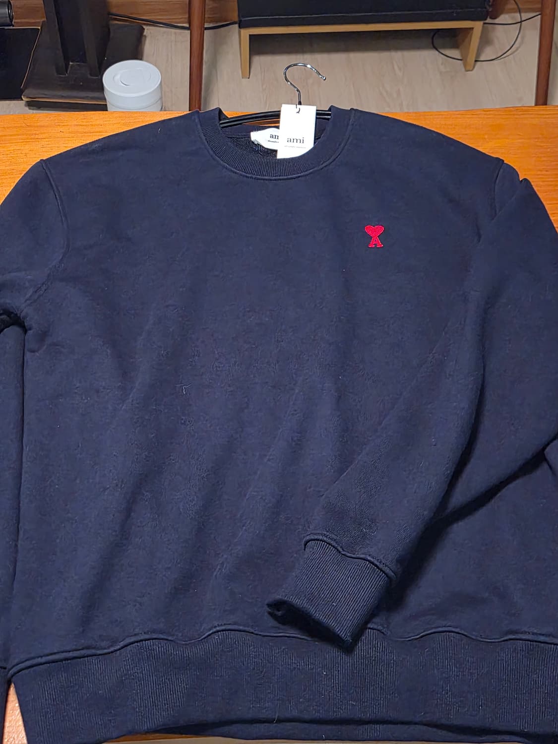 아미 스몰로고 스웻 맨트맨 네이비 L 상품이미지5