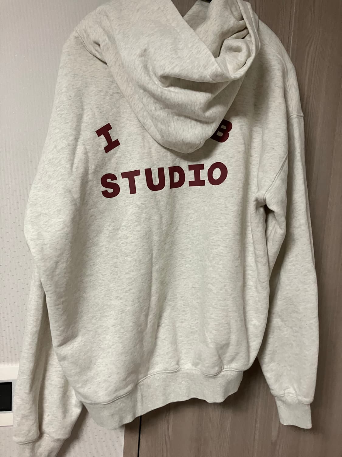 아이앱 후드티 버건디 오트밀 XL 상품이미지3
