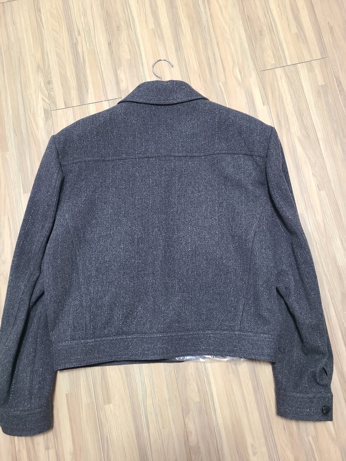 엘무드 나르시 스트라이프 울 트러커 자켓 메탈그레이 46 새상품 상품이미지3