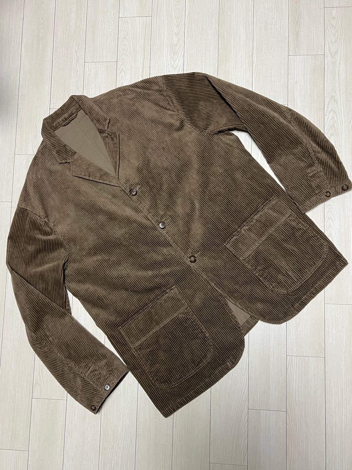 빔즈 브라운 코듀로이 쓰리버튼자켓 L사이즈 상품이미지1