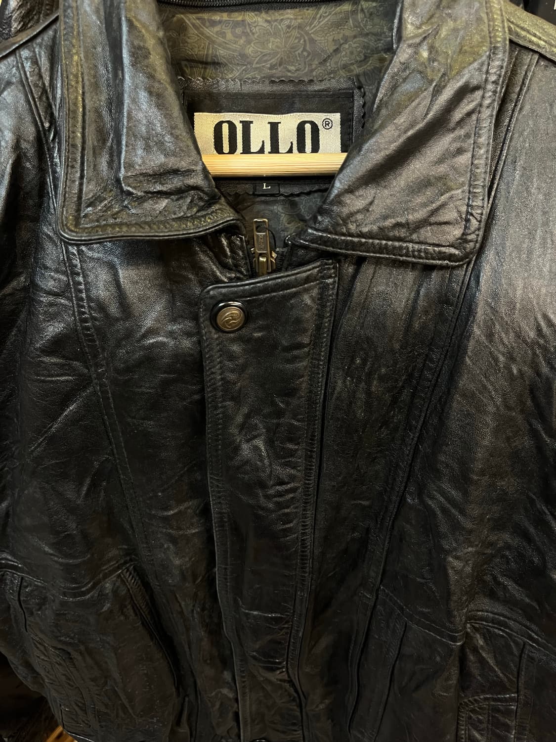 빈티지 양가죽 레더 자켓 블랙 L #csz2598 상품이미지4