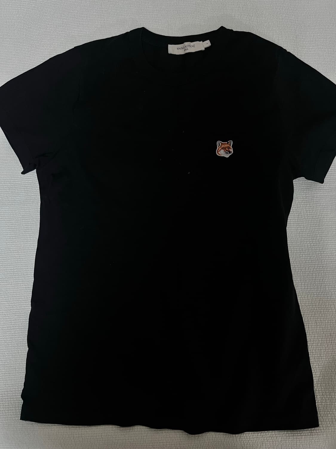 메종키츠네 블랙 폭스 헤드 패치 반팔 티셔 상품이미지1