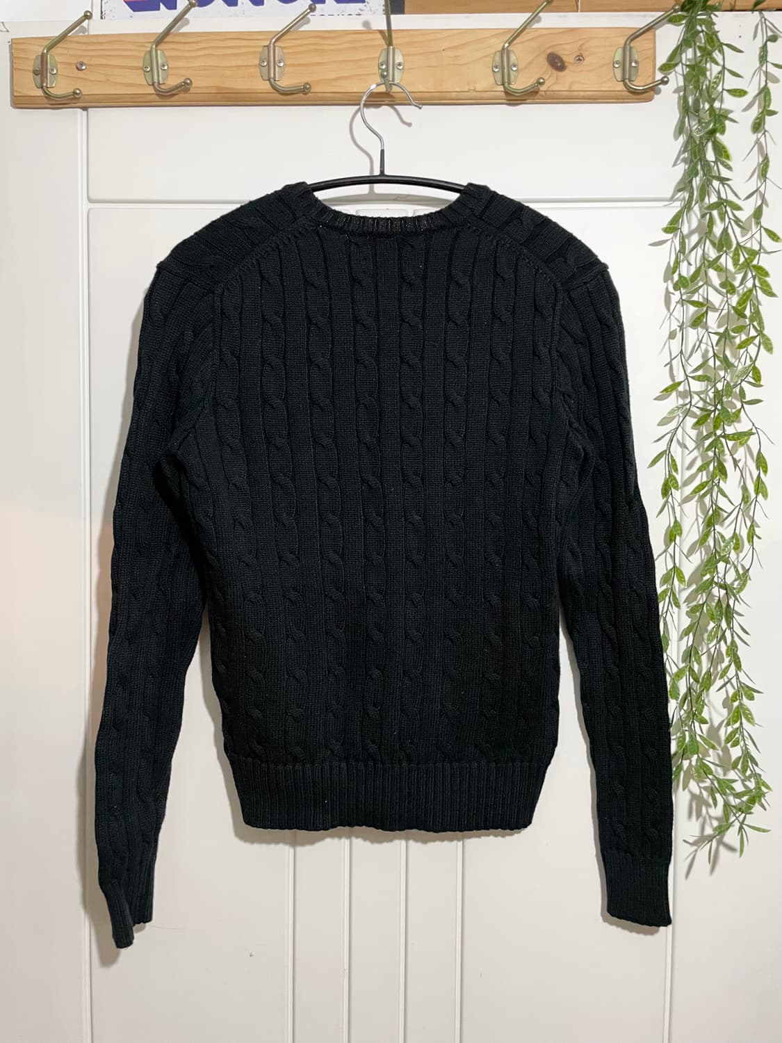 브이넥 케이블 니트 상품이미지2