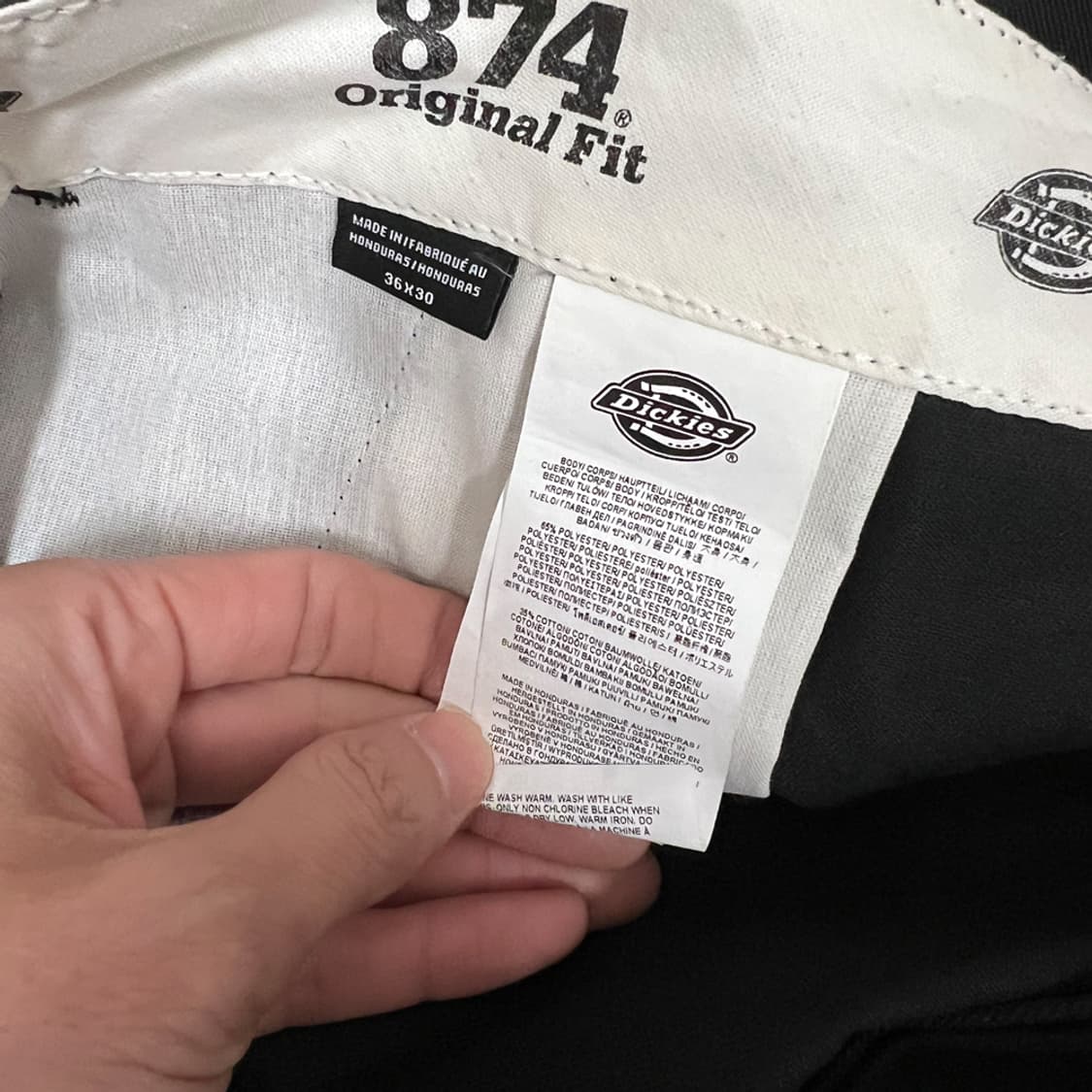 디키즈 874 오리지날핏 블랙 워크 팬츠 면바지 36 상품이미지4