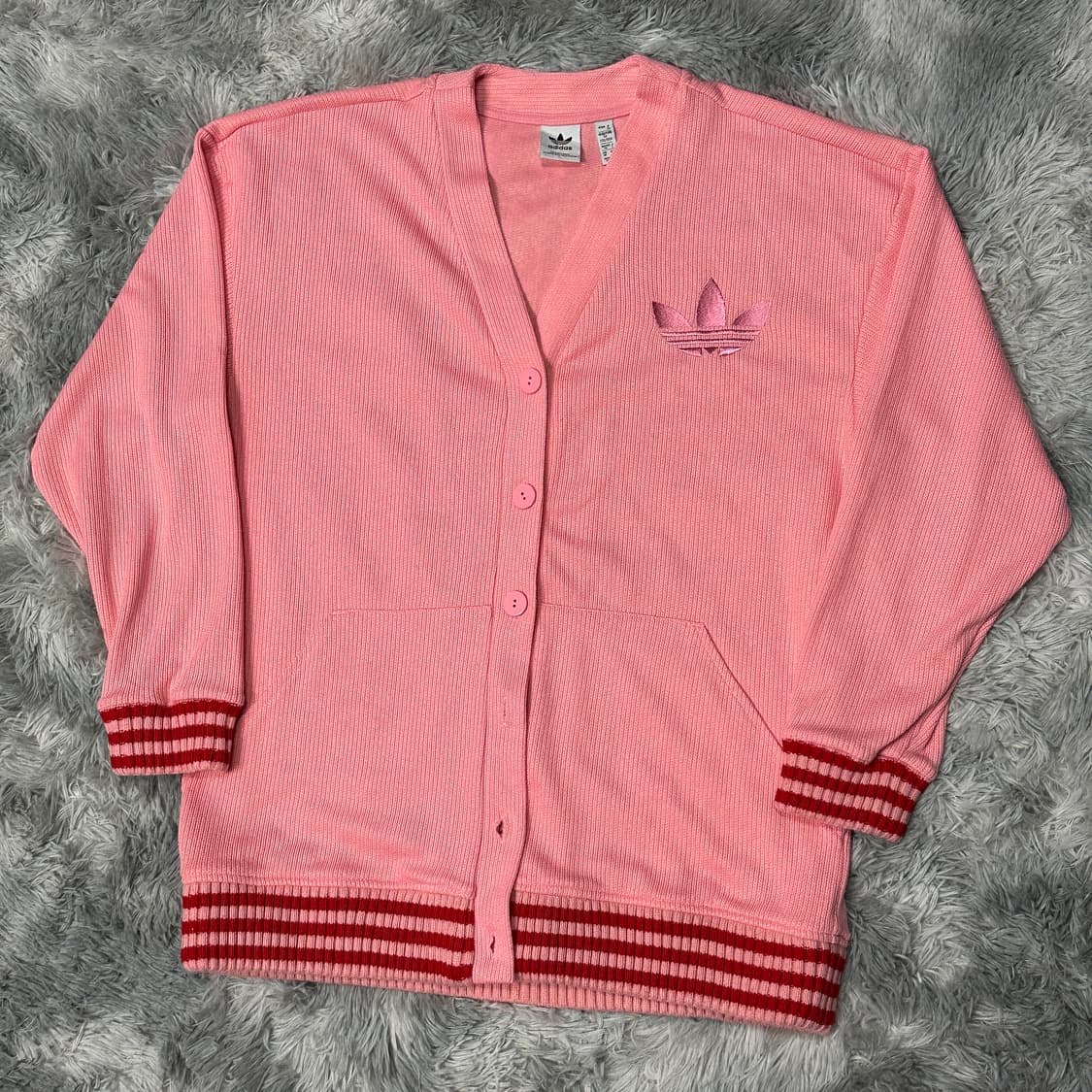 아디다스 핑크 니트 가디건  상품이미지1
