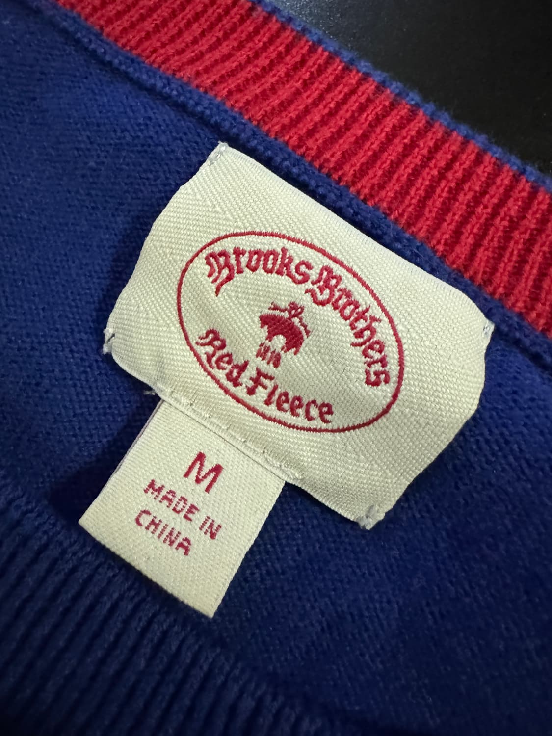 정품 브룩스브라더스 캐시미어 혼용 코튼 니트 M ~ L 블루 상품이미지3