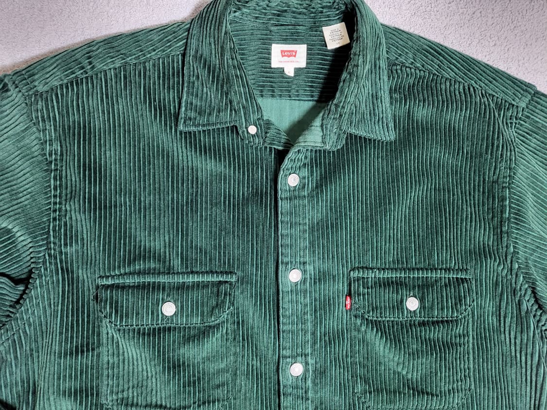 리바이스 그린 코듀로이 벨벳 셔츠 자켓 샤켓 L / Levi’s 상품이미지4