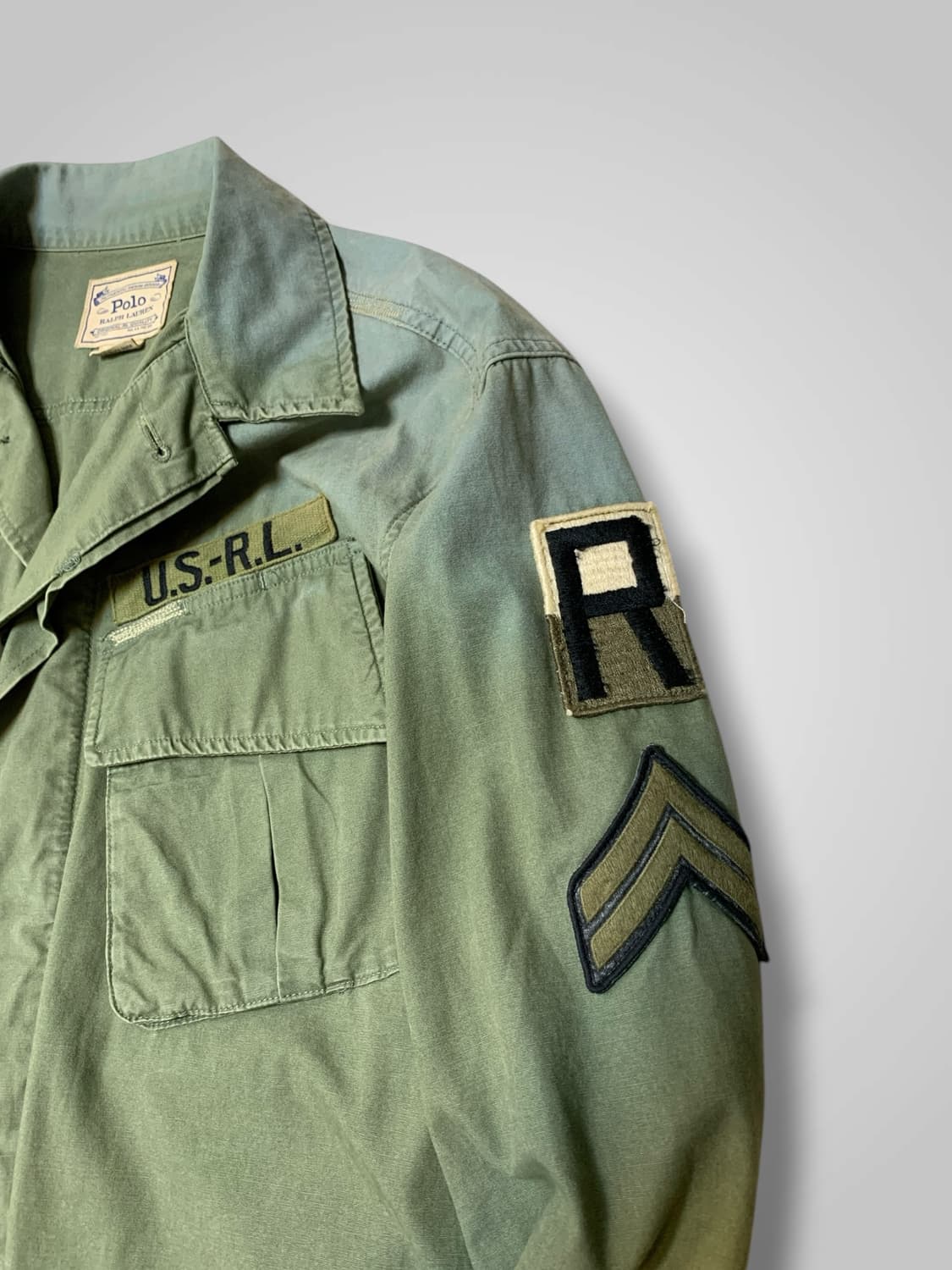 [M]폴로 밀리터리와팬패치 빈티지워싱 정글 퍼티그자켓 상품이미지3